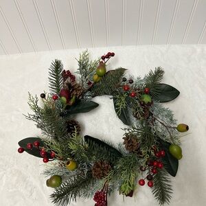 Pottery Barn mixed pine berry Mountain wreath